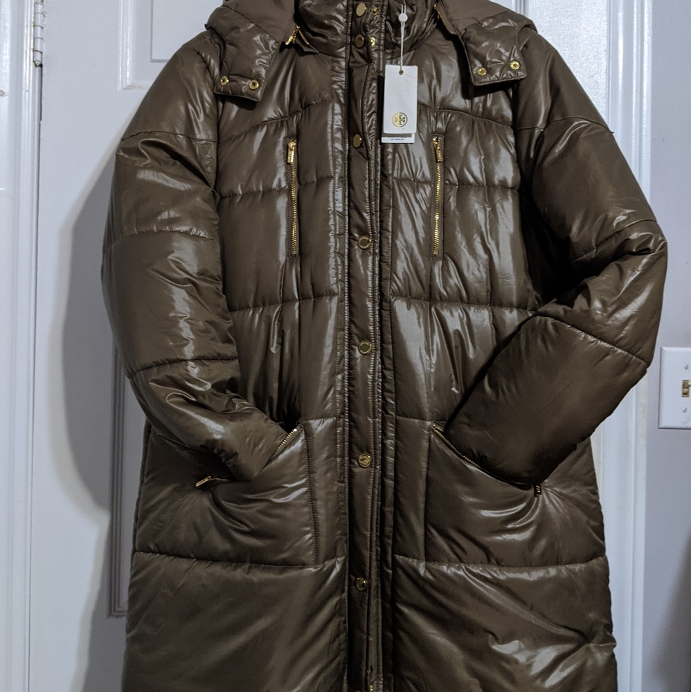 🔖 Tory Burch Olive Puffer Coat